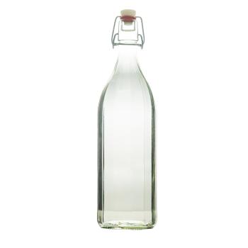 Saftflasche 12-Kant 1000ml Bügelverschluß Einweg