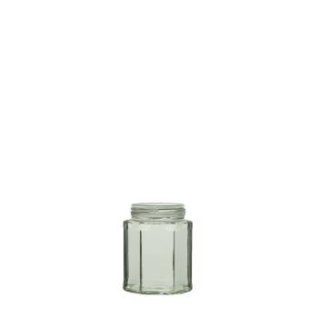 Sechseckglas TO63RH 278ml weiß Einweg