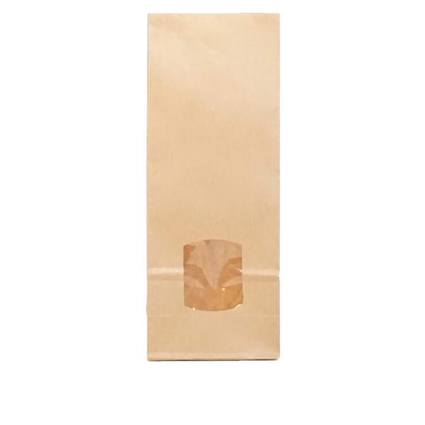 Blockbodenbeutel 27,5x10,5x6,5 cm brau
