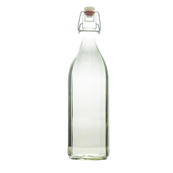 Saftflasche 12-Kant 1000ml Bügelverschluß Einweg